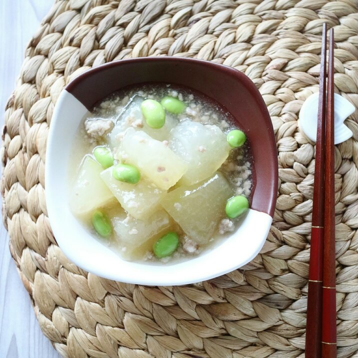 とろ り冬瓜と枝豆のあっさり煮 レシピ 作り方 By 石倉かおり 楽天レシピ